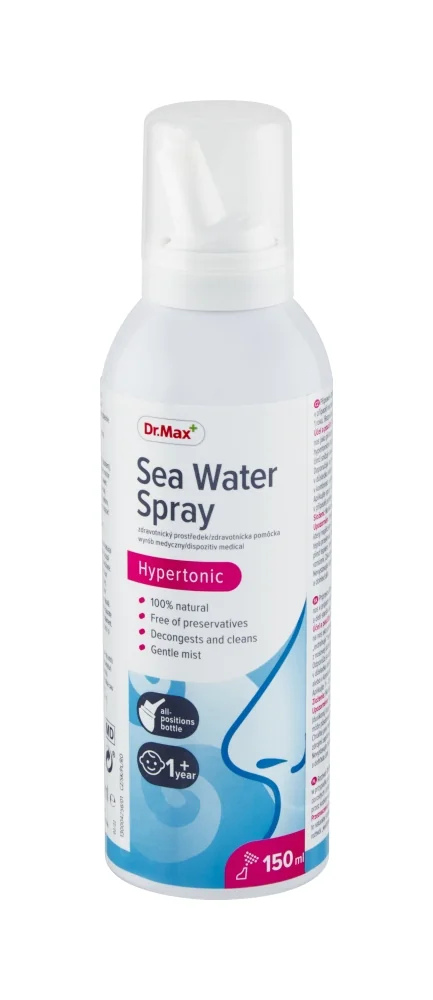 Dr. Max Sea Water Spray Hypertonic 1×150 ml, sprej na vyplachovanie nosa