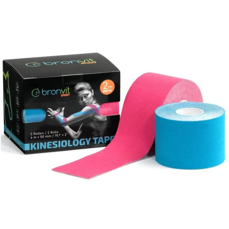 BronVit Sport Kinesio Tape classic set modrá+ružová 2 x 5cm x 6m