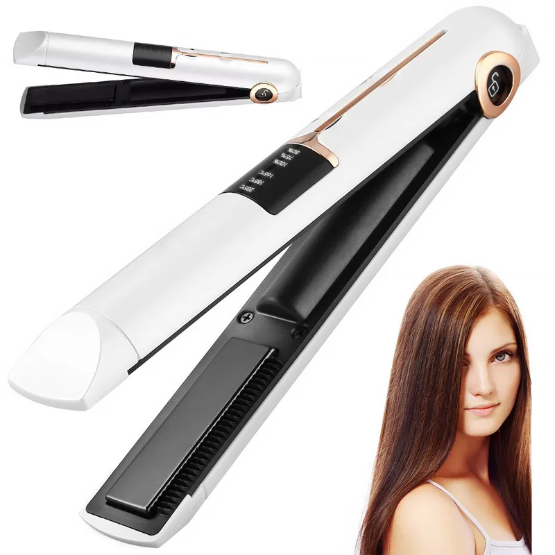 Žehlička na vlasy nabíjateľná RECHARGEABLE HAIR CURLER JC-3012 biela