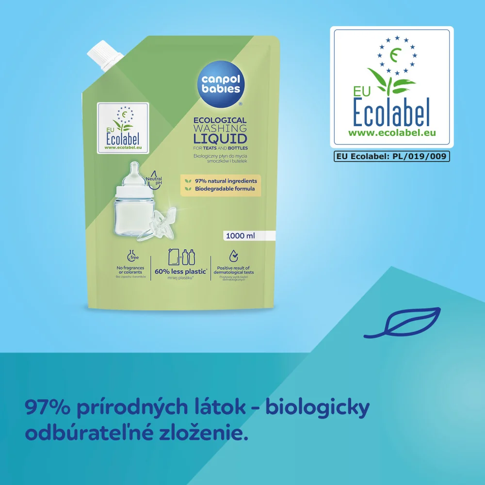 Canpol babies Náhradná náplň umývacieho prostriedku na dojčenské fľaše a cumlíky 1000ml 1×1000 ml, umývací prostriedok