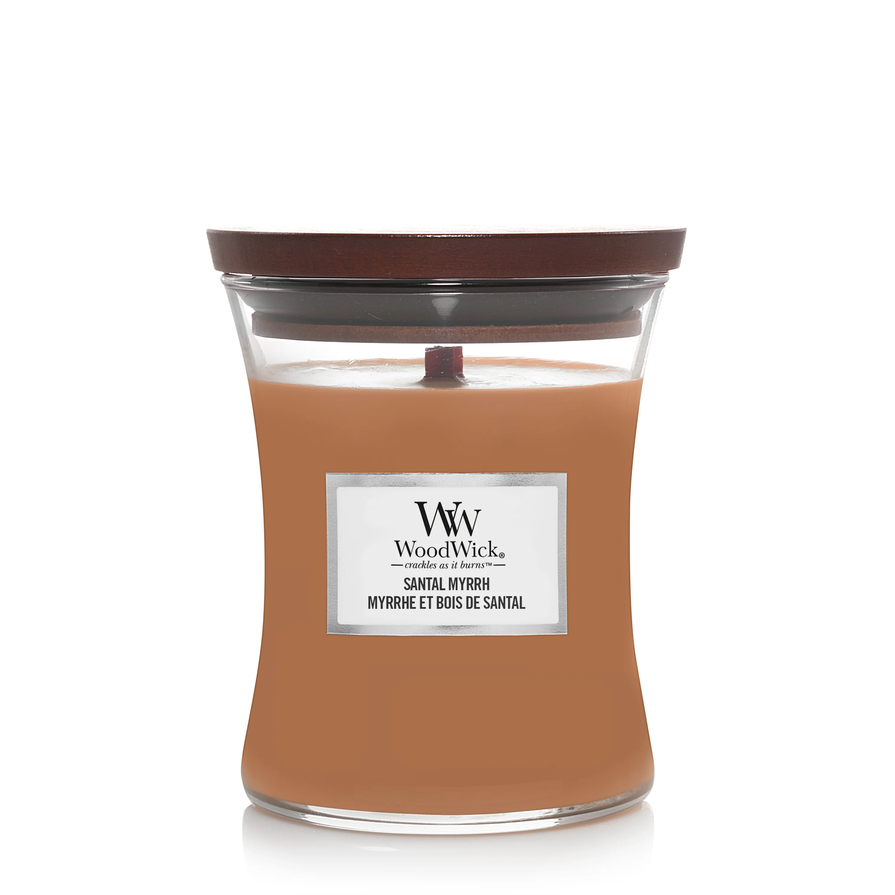 WoodWick Malá sviečka Santal Myrrh