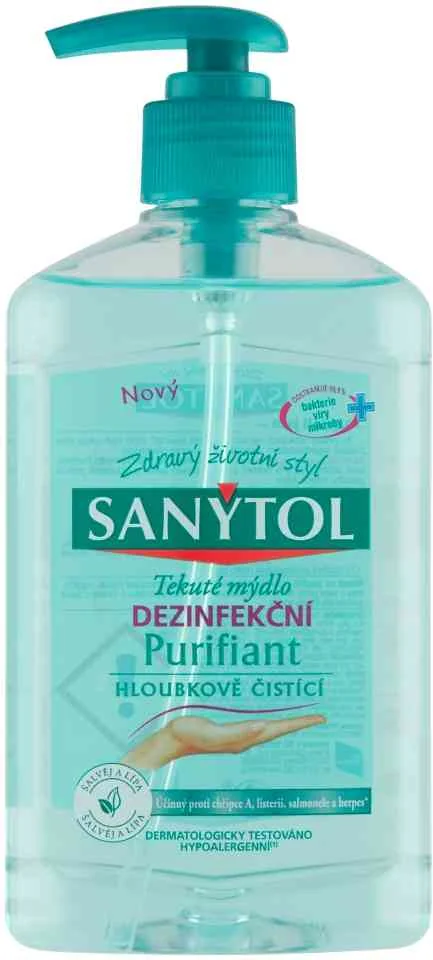 Sanytol dezinfekčné mydlo Purifiant 1×250 ml, dezinfekčné mydlo