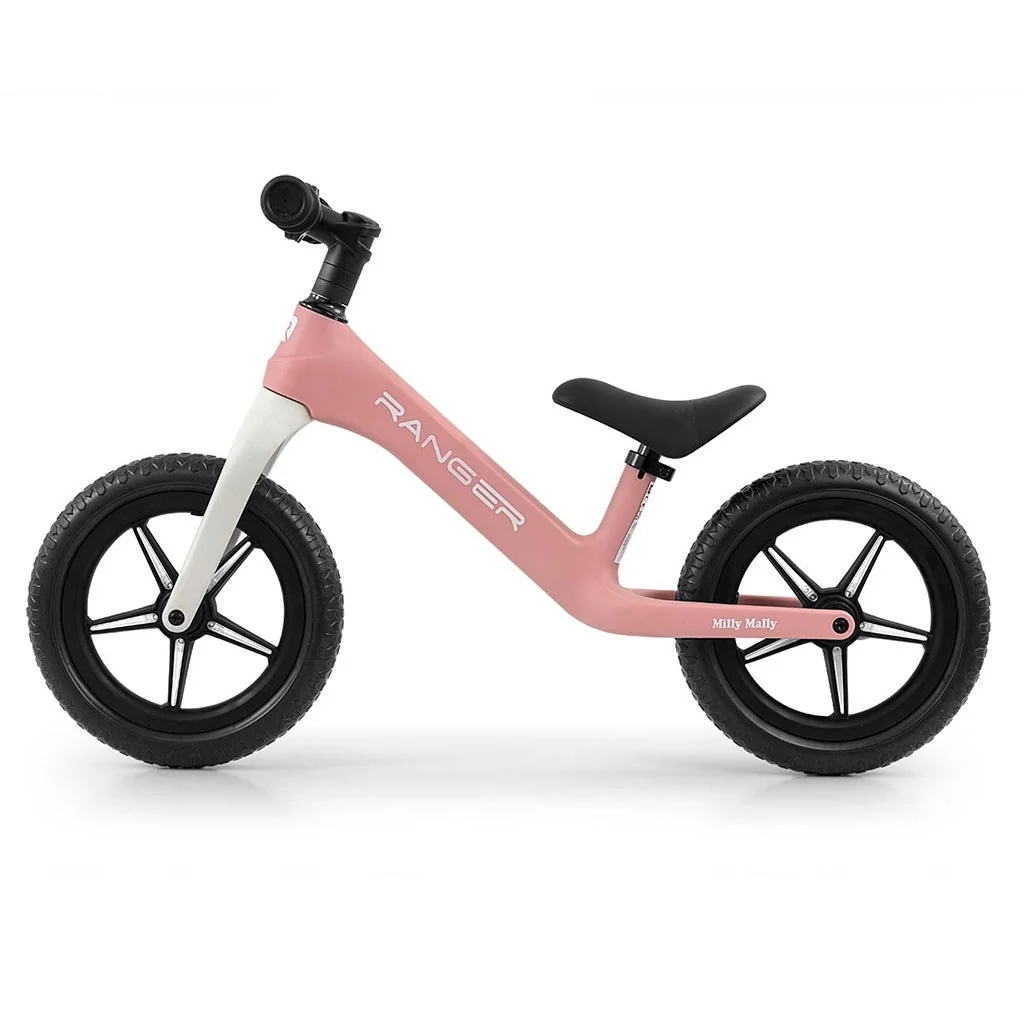 Detský balančný bicykel Milly Mally Ranger Flash Pink , 20C56534 