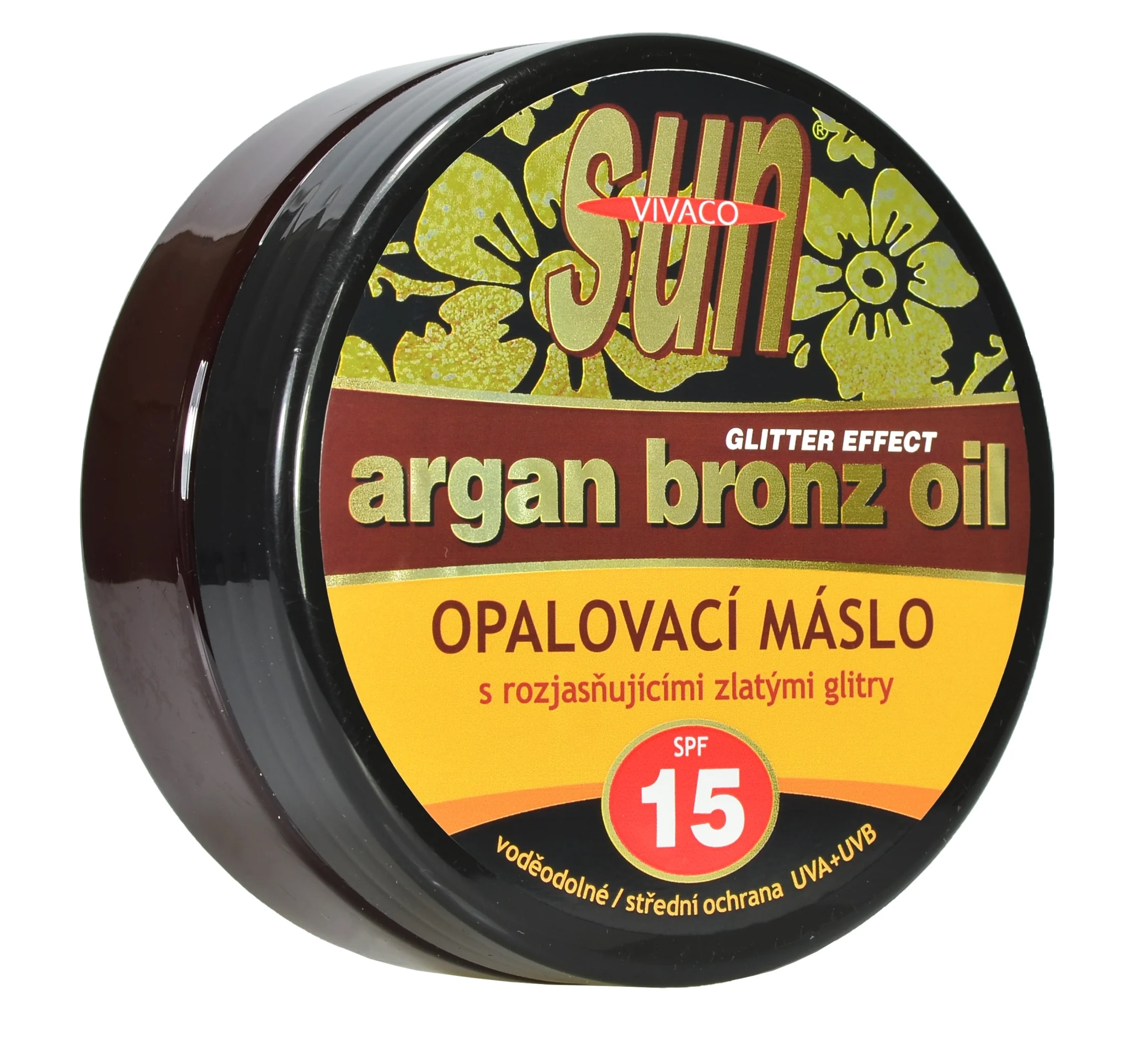 VIVACO SUN ARGAN BRONZE opaľovacie maslo SPF15 glitter