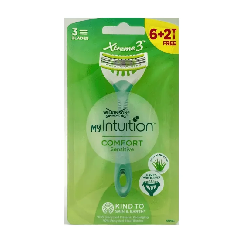 W302318900 Wilkinson Xtreme3 My Intuition Comfort Sensitive 6+2's