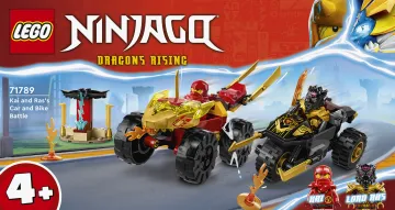 LEGO® NINJAGO® 71789 Kai a Ras v súboji auta s motorkou 1×1 ks, lego stavebnica