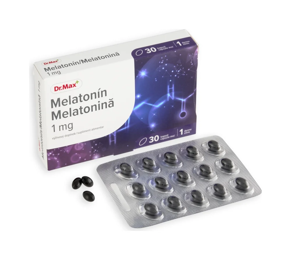 Dr. Max Melatonín 1 mg 1×30 cps, výživový doplnok