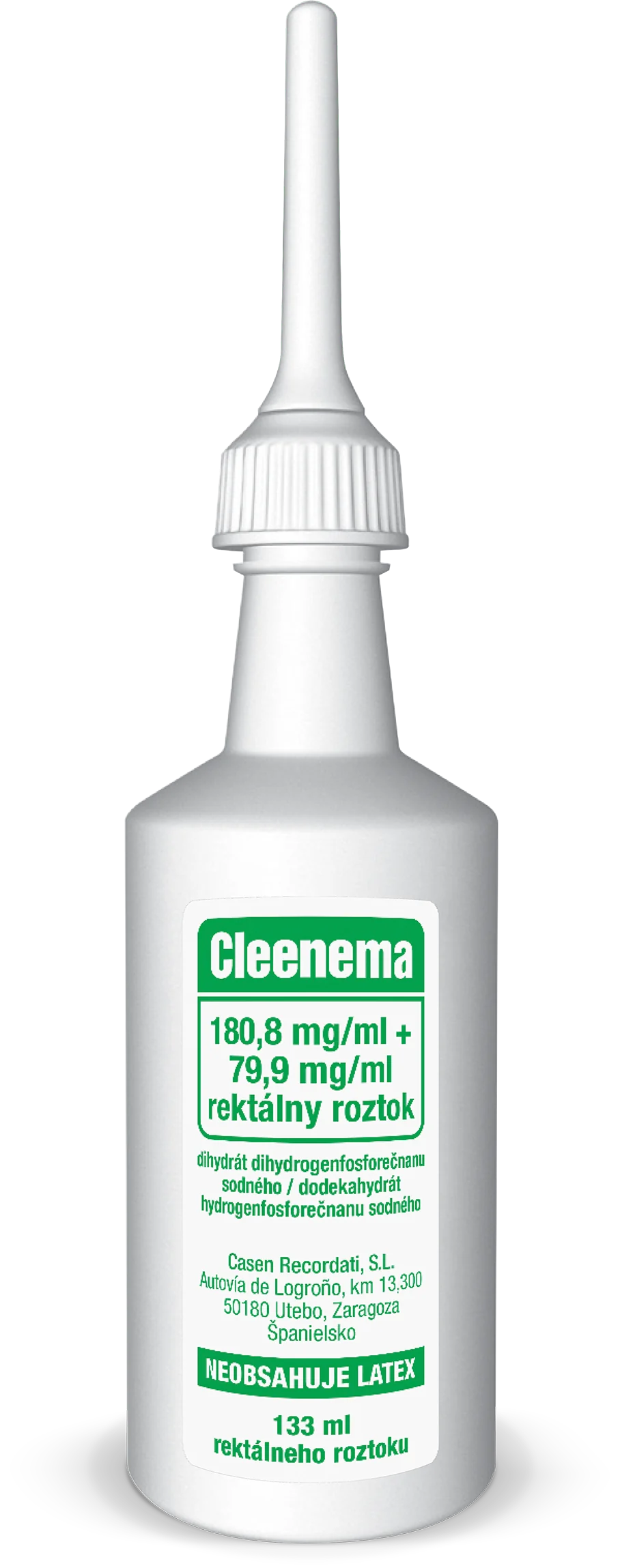 Cleenema 21,4 g/9,4 g rektálny roztok 1×133 ml, rektálny roztok