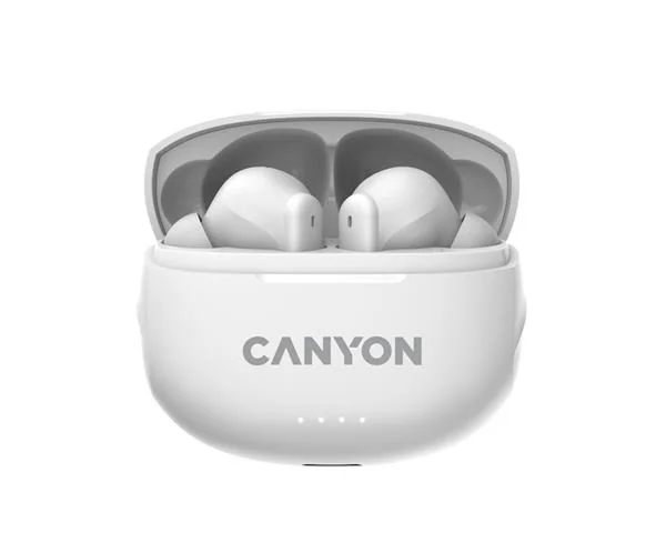 Canyon TWS-8, True Wireless Bluetooth slúchadlá do uší, nabíjacia stanica v kazete, biele 1×1 ks, slúchadlá