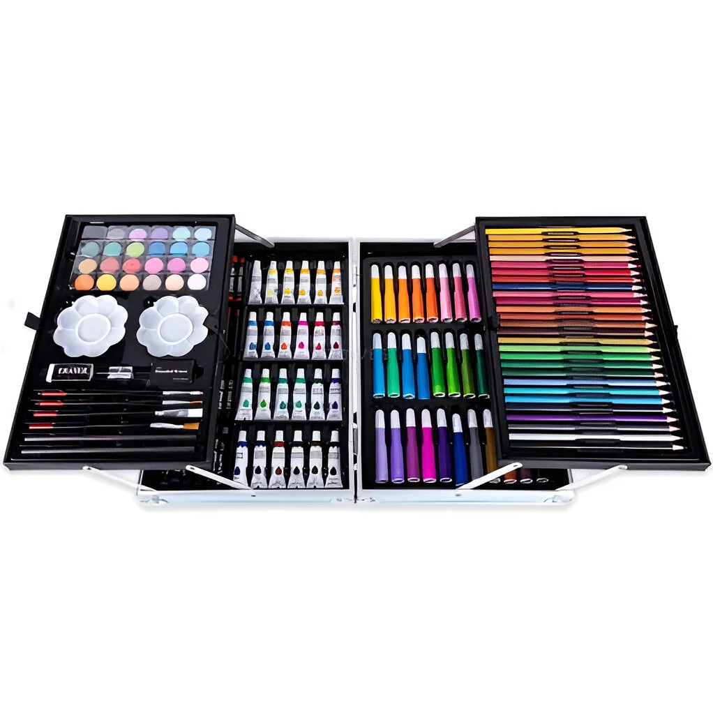 LIVEFY Art Kit sada pre maľovanie v kufríku pre deti 145ks, ružová 