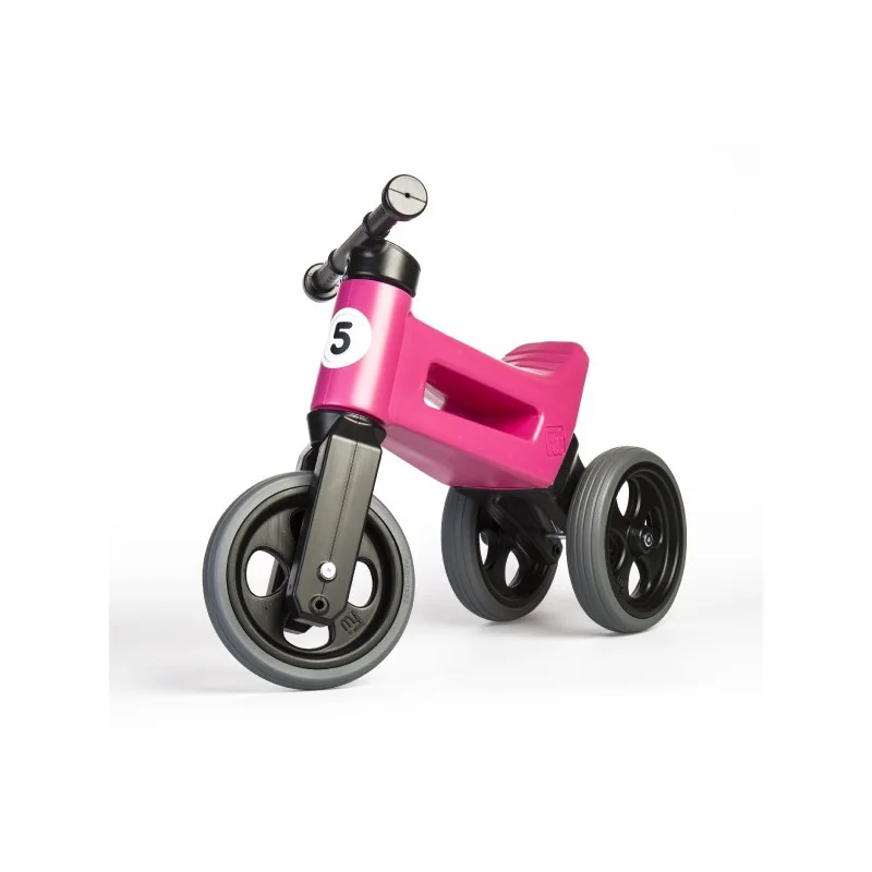 Teddies Odrážadlo FUNNY WHEELS Rider Šport ružové 2v1, výška sedla 28 / 30cm nosnosť 25kg 18m + v sáčku 