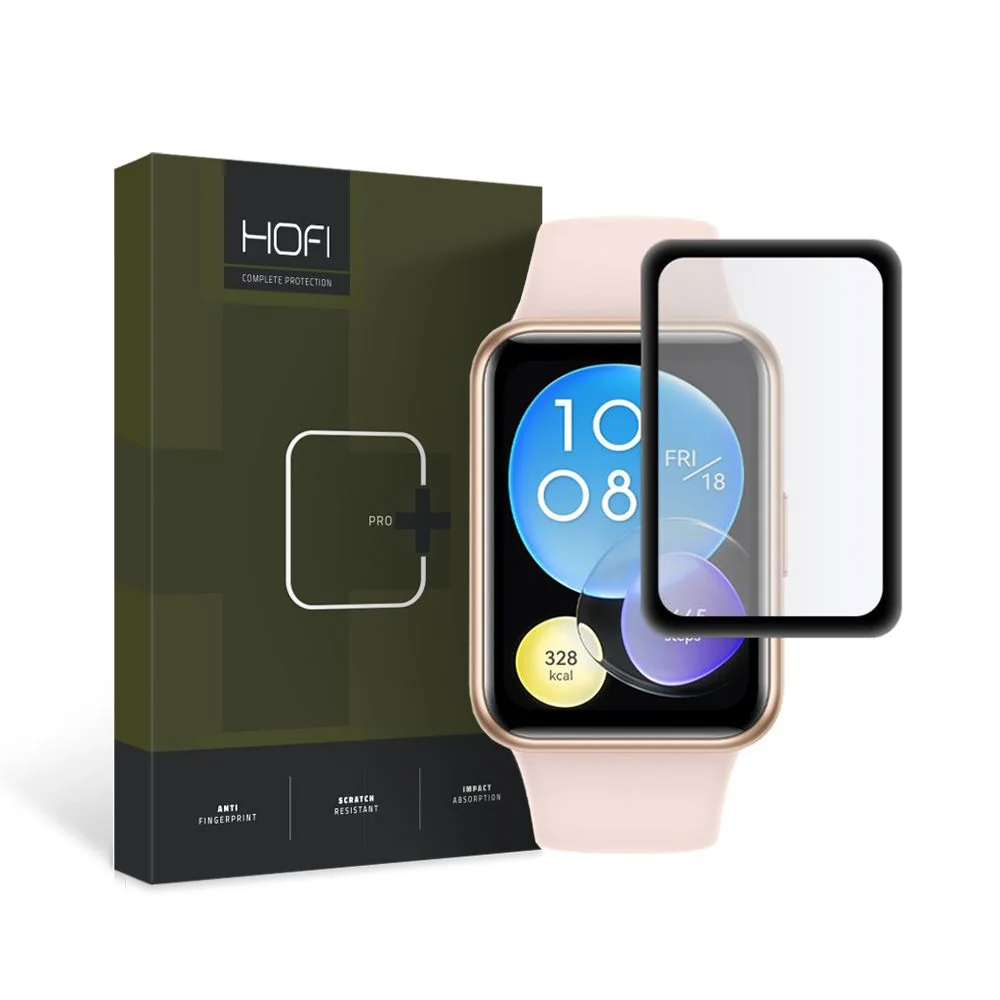 HOFI Hybrid ochranné sklo na Huawei Watch Fit 2, čierne 