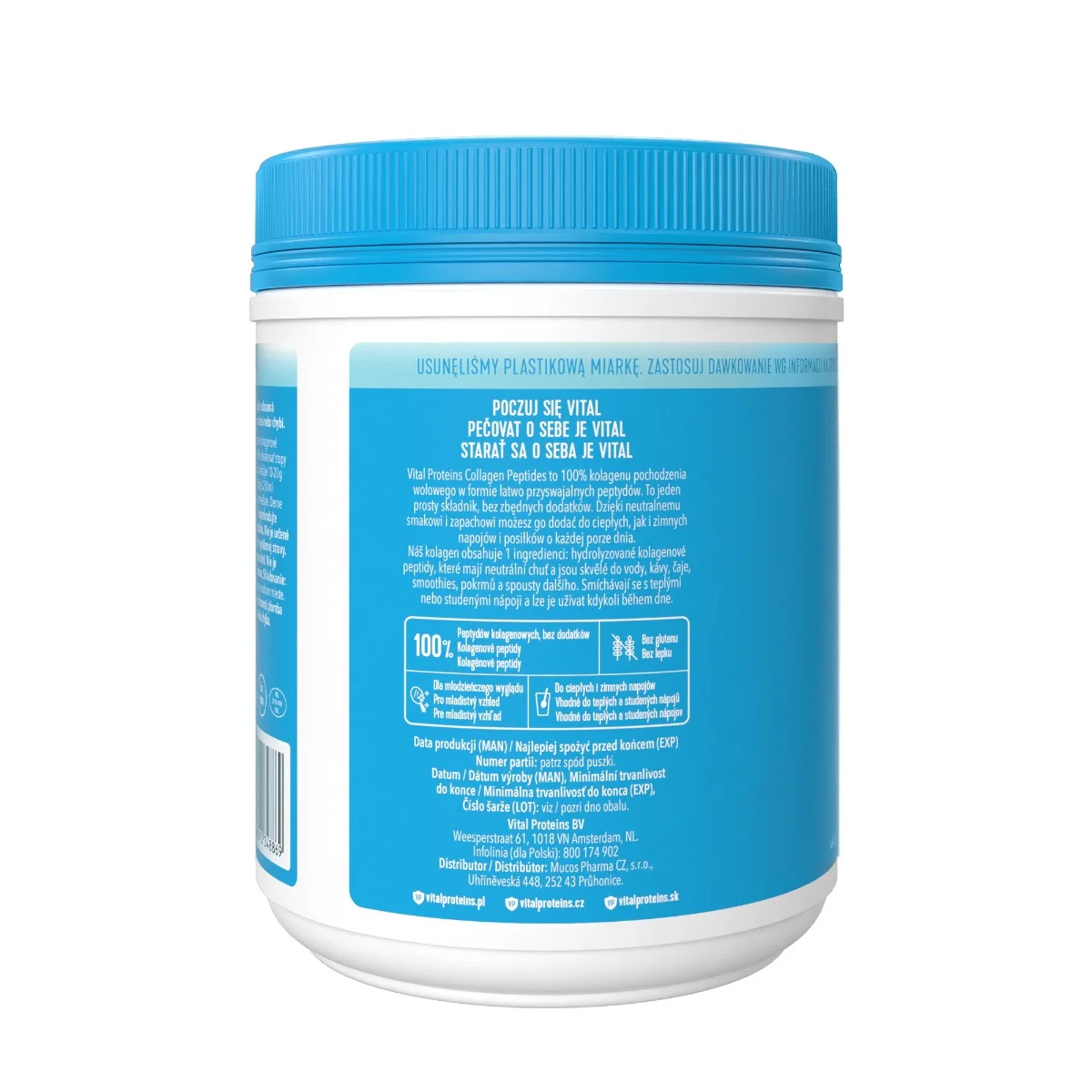 Vital Proteins Collagen Peptides kolagén v prášku 567g 1×567 g