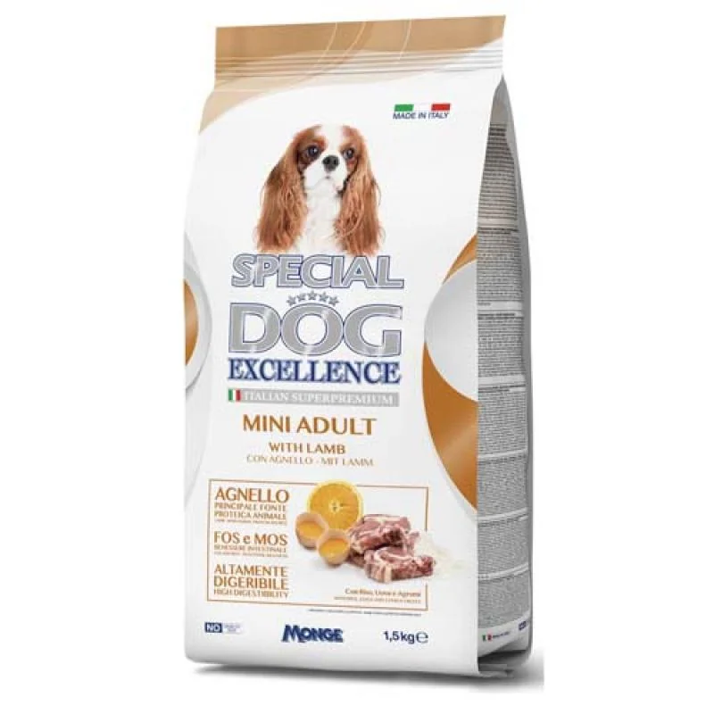 MONGE SPECIAL DOG EXCELLENCE MINI ADULT jahňa 1,5kg 29/13,5 superprémium