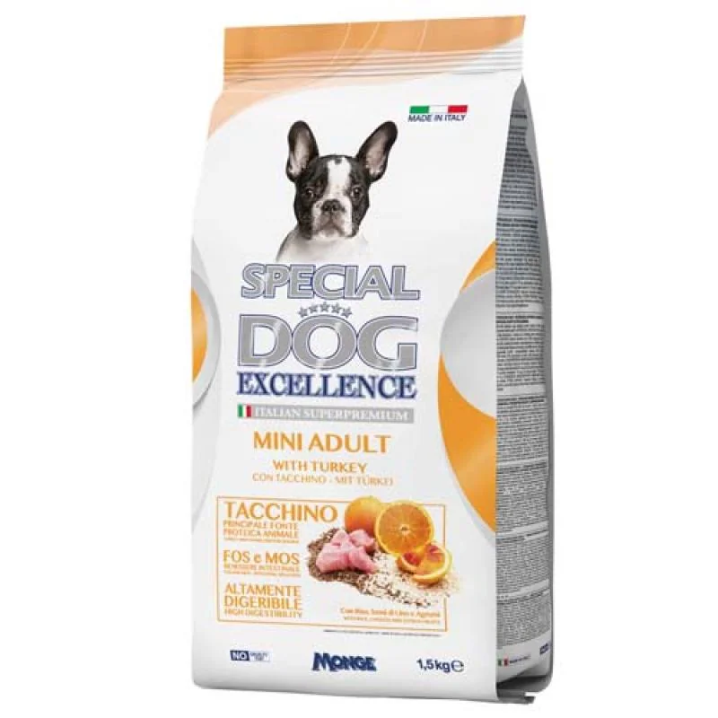 MONGE SPECIAL DOG EXCELLENCE MINI Adult 1,5kg morka superprémiové krmivo pre psov malých plemien