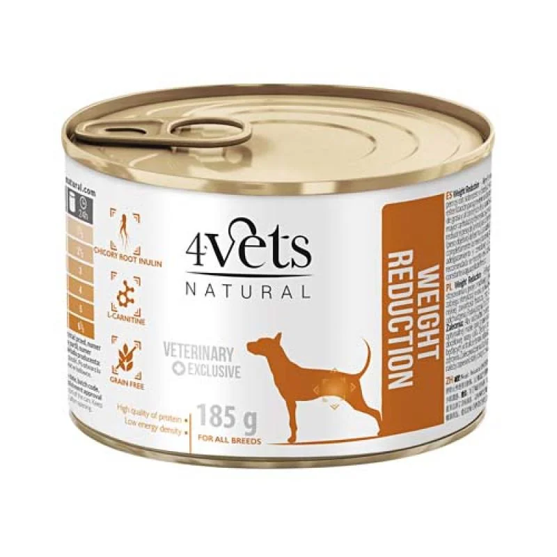 4Vets NATURAL VETERINARY EXCLUSIVE WEIGHT REDUCTION 185g pre psov na redukciu hmotnosti