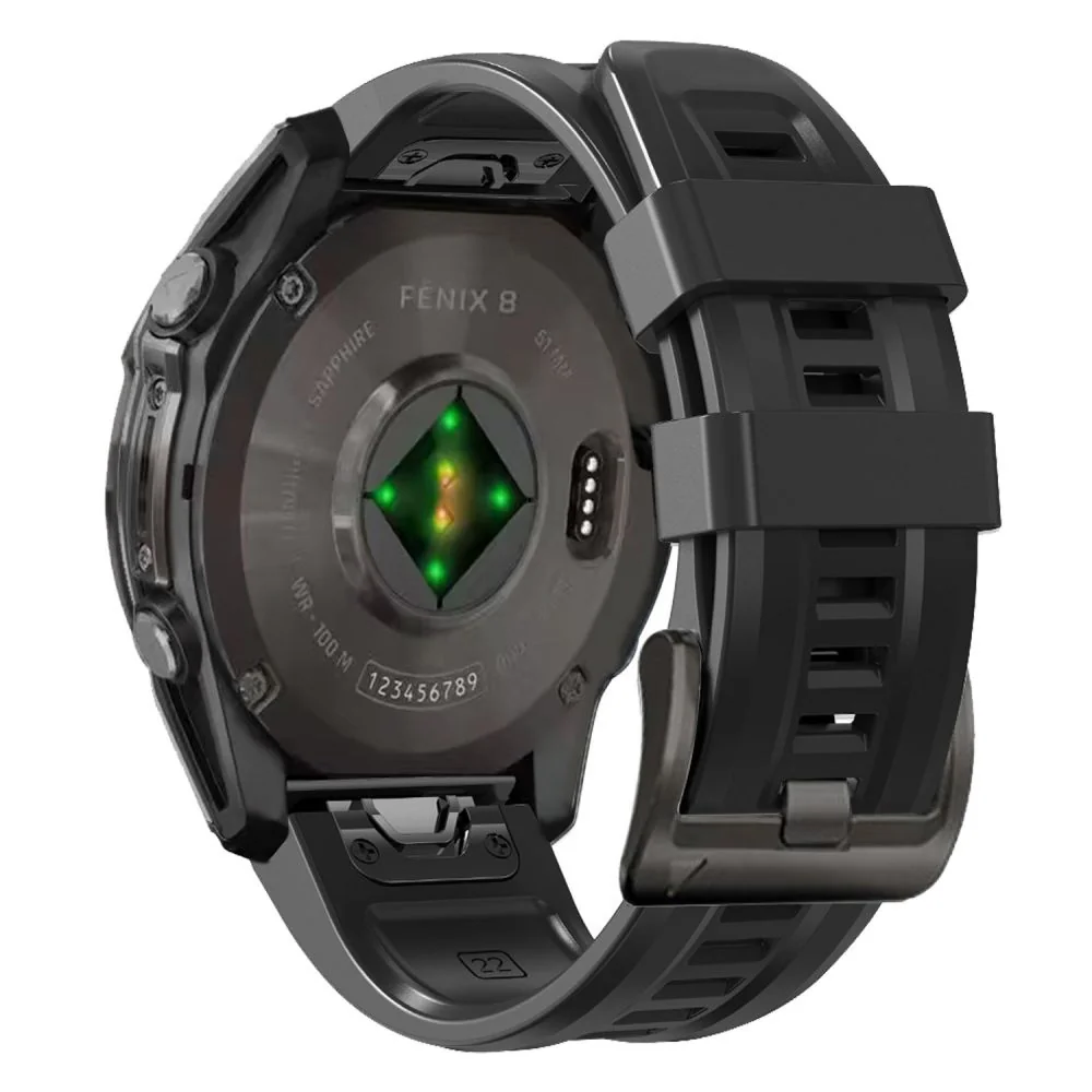 Tech-Protect Silicone remienok na Garmin Fenix 5 / 6 / 6 Pro / 7 / 8 4 7mm / E / 8 47mm, black