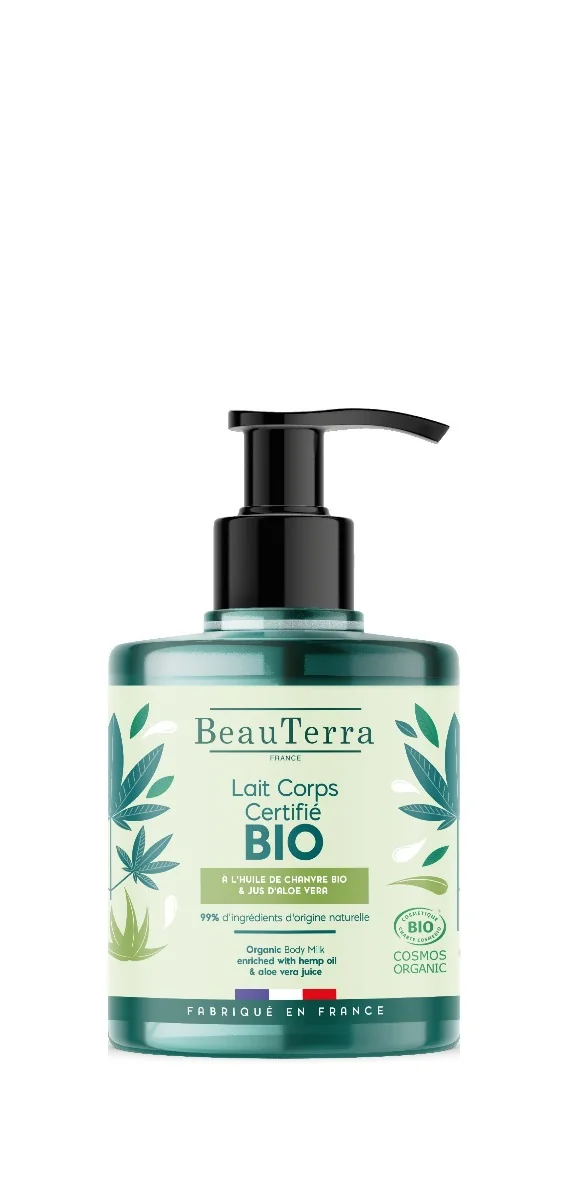 Beauterra Organic Body Milk  Aloe &Hemp 500ml