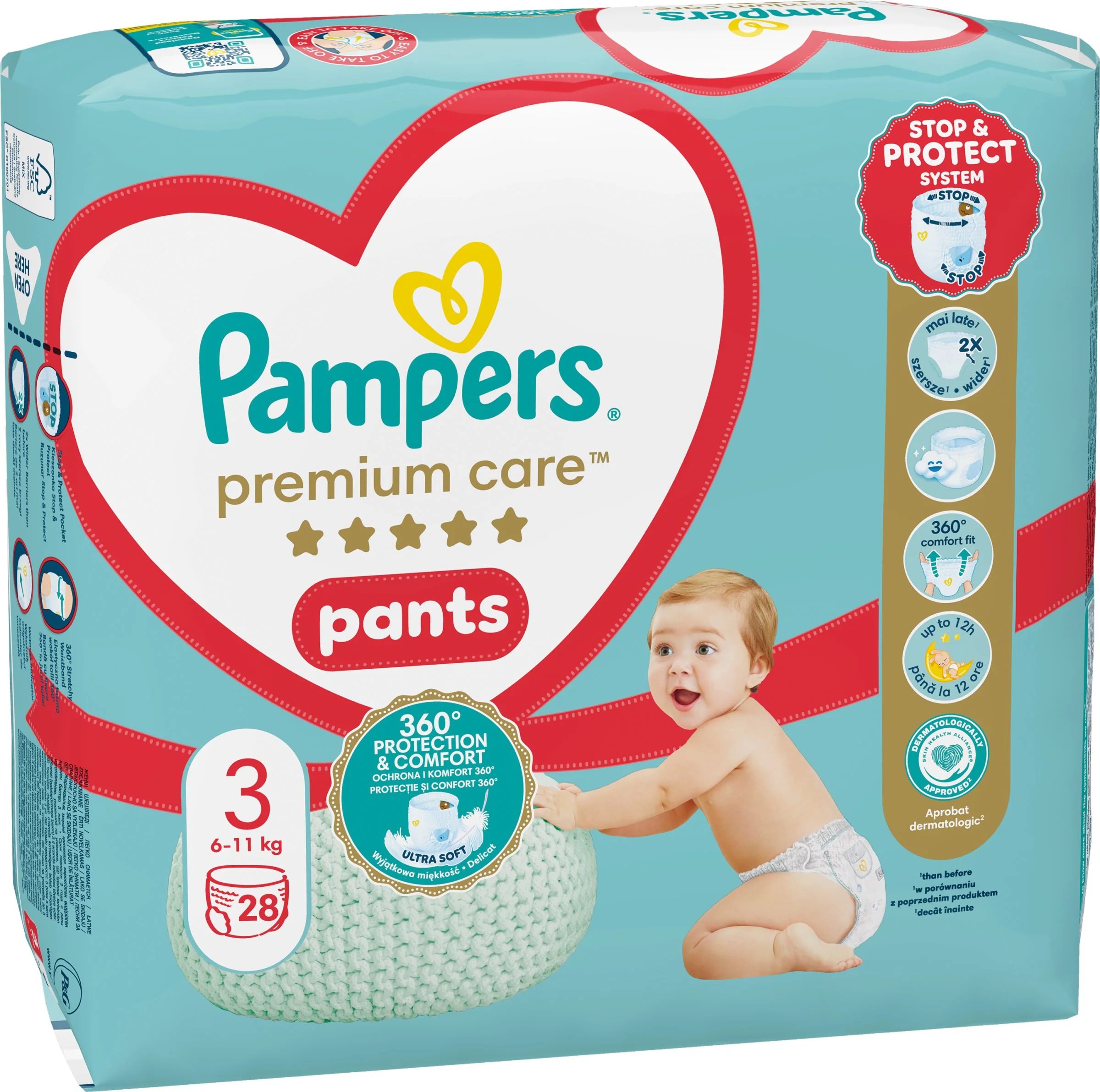 Pampers Premium Care PANTS CP MIDI 1×28 ks, veľkosť S3, detské plienky