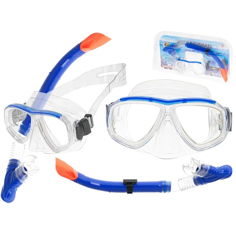 Okuliare a šnorchel na potápanie MASK and SNORKEL modré