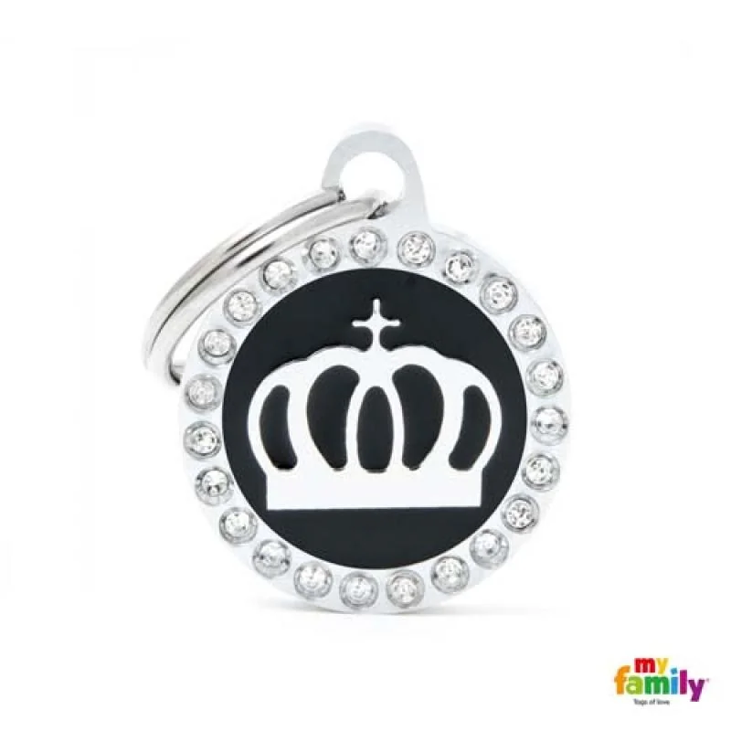 MF BLACK GLAM CROWN gravírovateľný prívesok 2,85x2,15cm