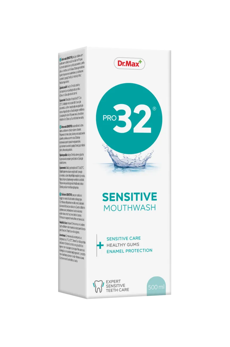Dr.Max PRO32 Ústna voda Sensitive 1×500 ml, ústna voda