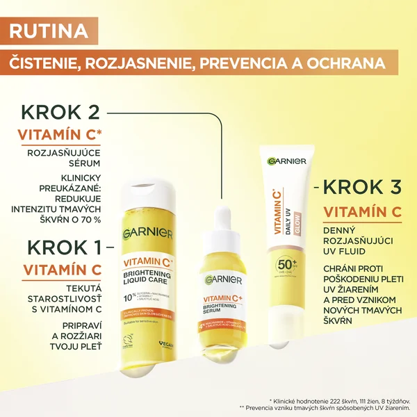 Garnier Vitamin C rozjasňujúca esencia 1×120 ml, esencia na tvár