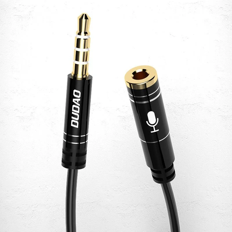 Dudao L11S AUX kábel 3.5mm mini jack 1m, strieborný 