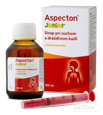 Aspecton Junior sirup pri suchom a dráždivom kašli