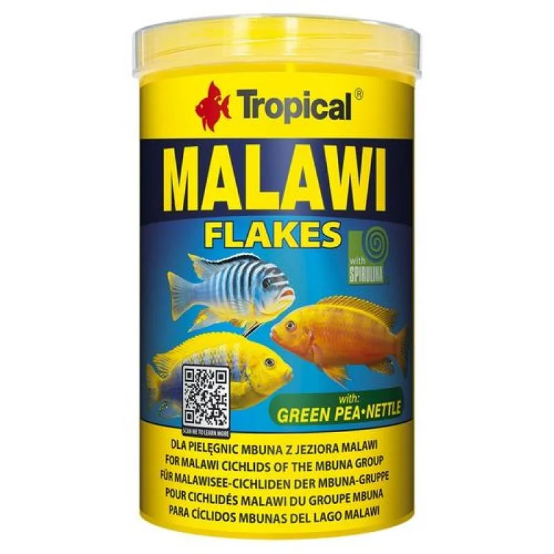 TROPICAL Malawi 1000ml/200g viaczložkové krmivo pre cichlidy z jazera Malawi 