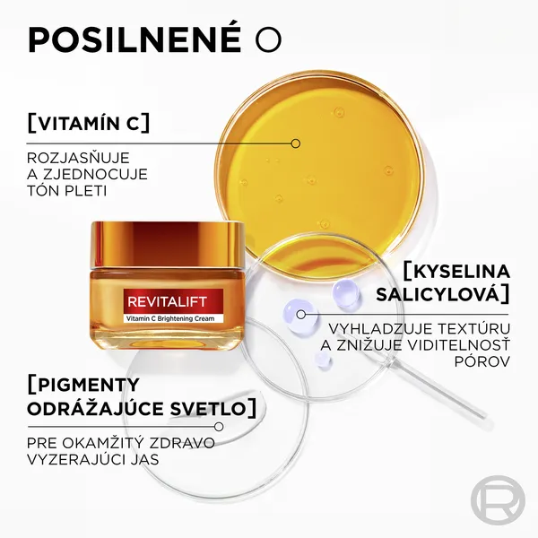 L´Oréal Paris Revitalift Vitamín C rozjasňujúci krém 1×50 ml, rozjasňujúci krém