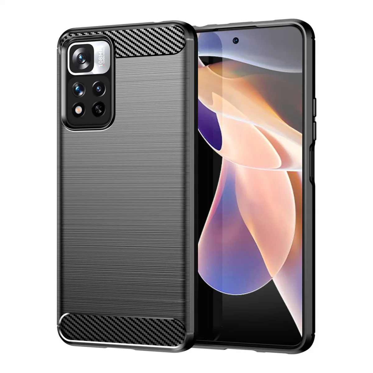 MG Carbon Case Flexible silikónový kryt na Xiaomi Poco X4 NFC čierny