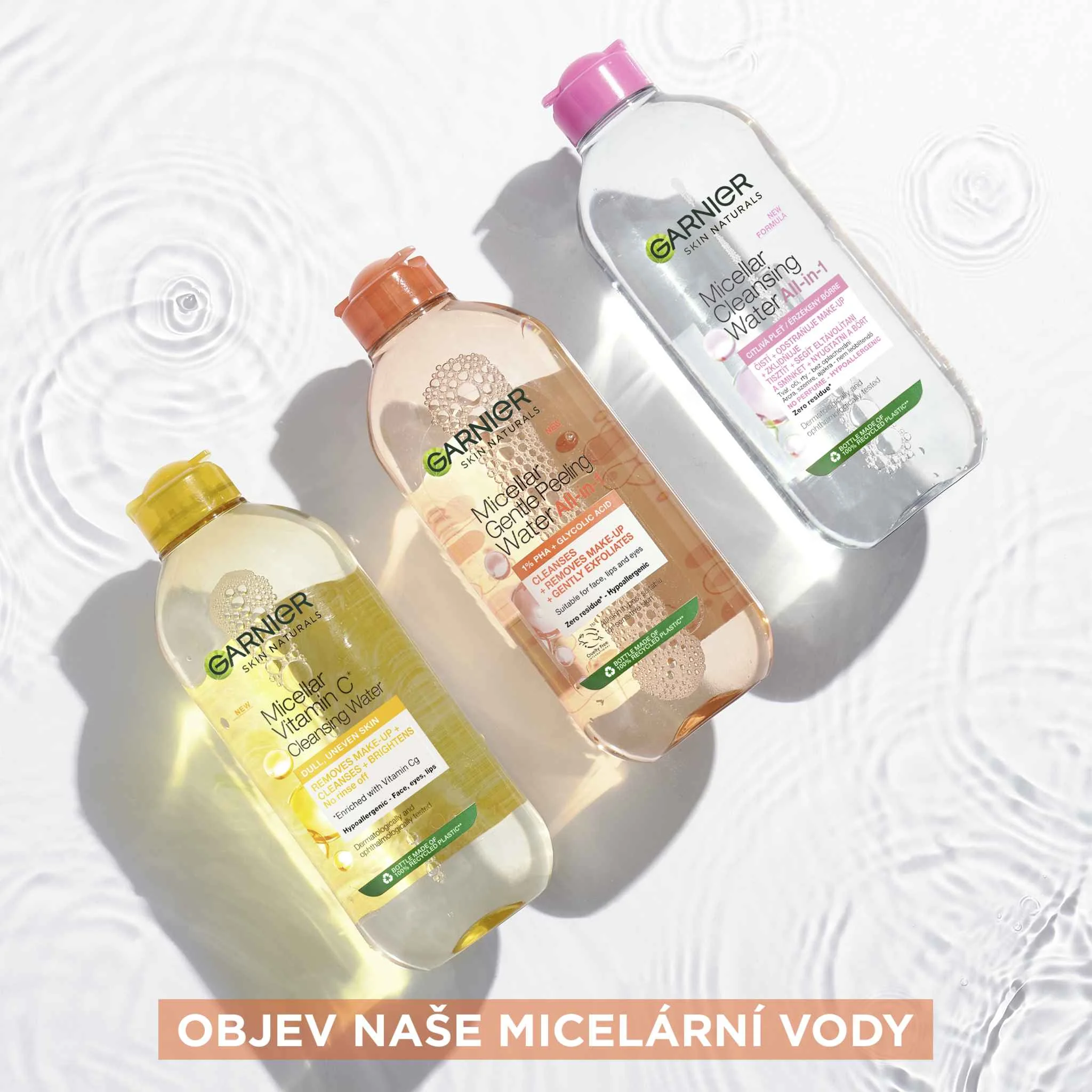 Garnier Micelárna voda s peelingovým efektom all-in-one, 400 ml 1×400 ml, micelárna voda