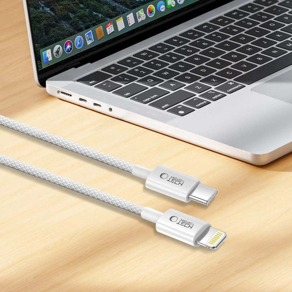 Tech-Protect Ultraboost Lite kábel USB-C / Lightning PD 27W / 3A 2m, s ivý