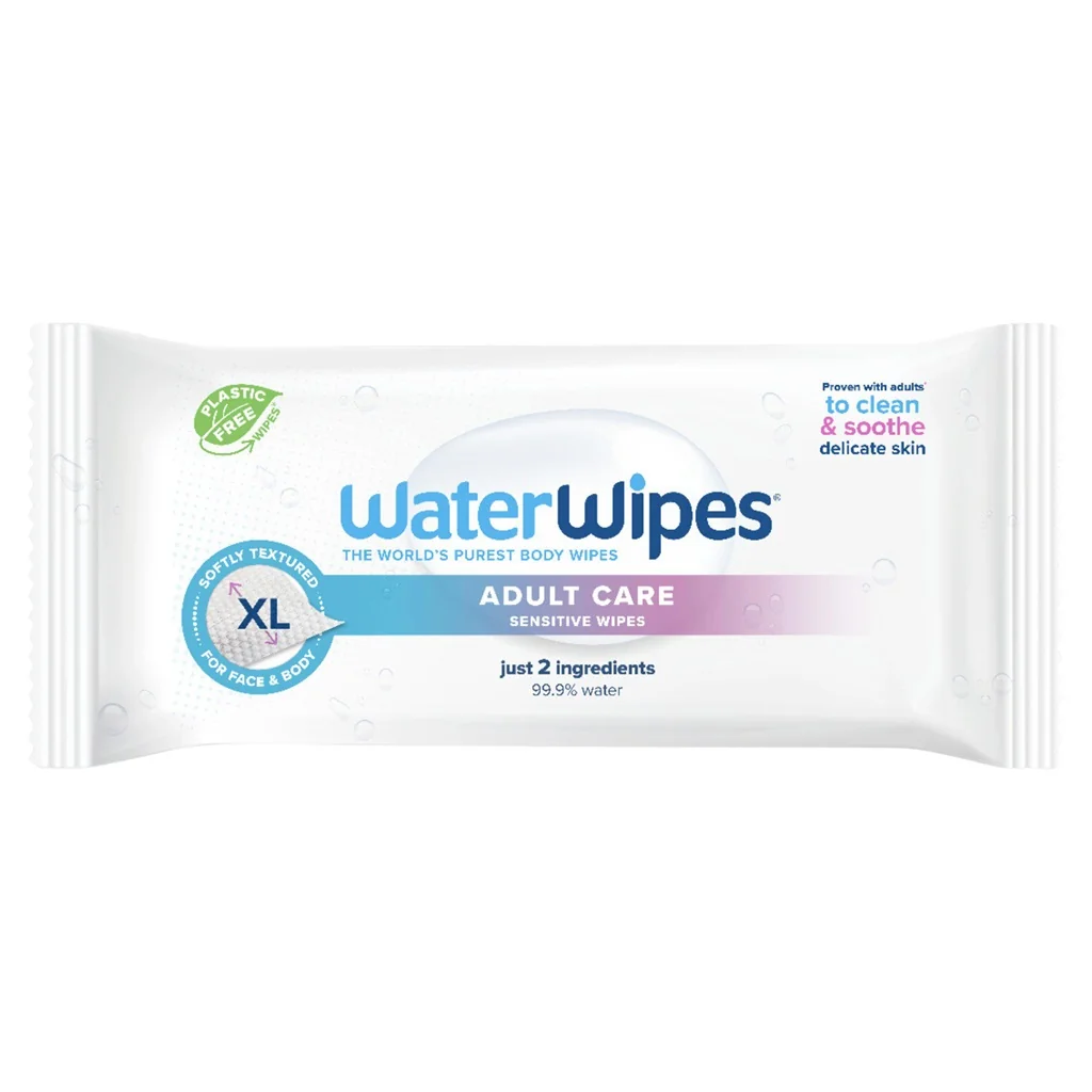 WATERWIPES Obrúsky vlhčené Adults bez obsahu plastů