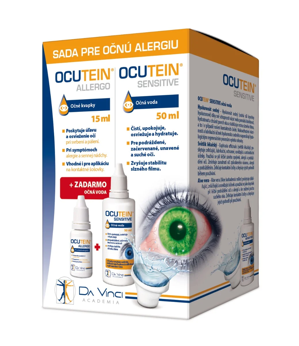 OCUTEIN ALLERGO očné kvapky 15 ml + očná voda 50 ml ZADARMO