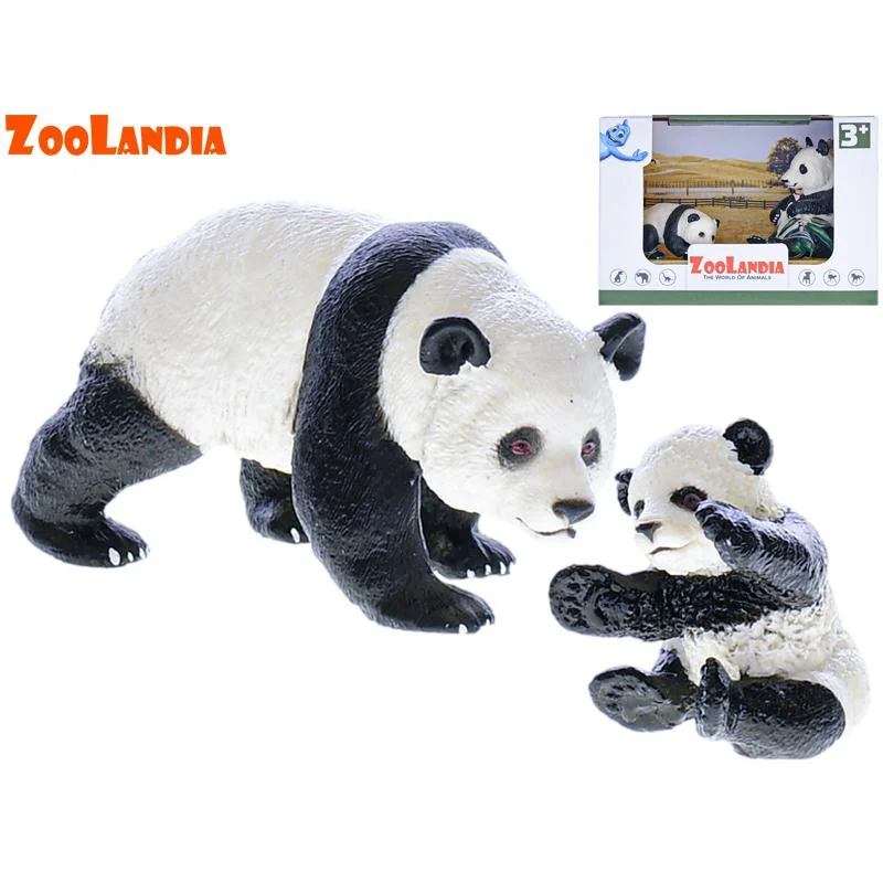 Zoolandia panda s mláďaťom 4,5-10cm 2druhy v krabičke 