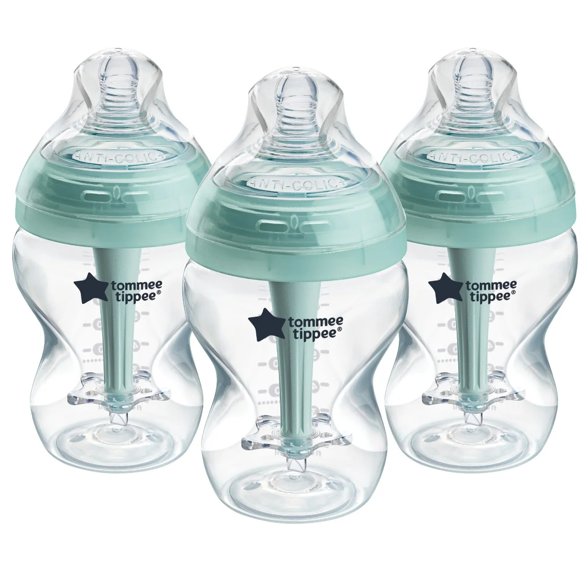 Tommee Tippee ADVANCED ANTI-COLIC Samosterilizačná Dojčenská Fľaša Pomalý Prietok 260 ml 0m+, 3 ks 1×3 ks, dojčenská fľaša