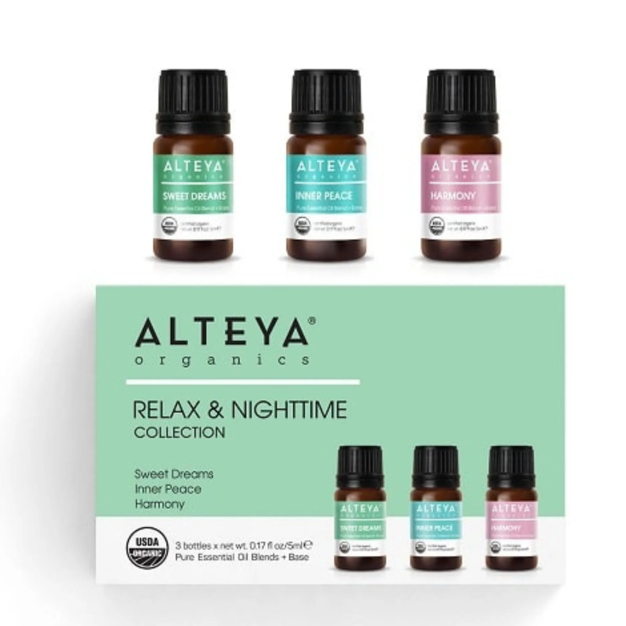 Set esenciálnych olejov "nočný relax" Alteya Organics (3 x 5 ml)