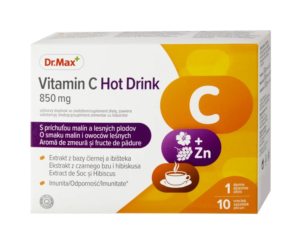 Dr. Max Vitamin C Hot Drink 1×10 vreciek, na prípravu teplého nápoja