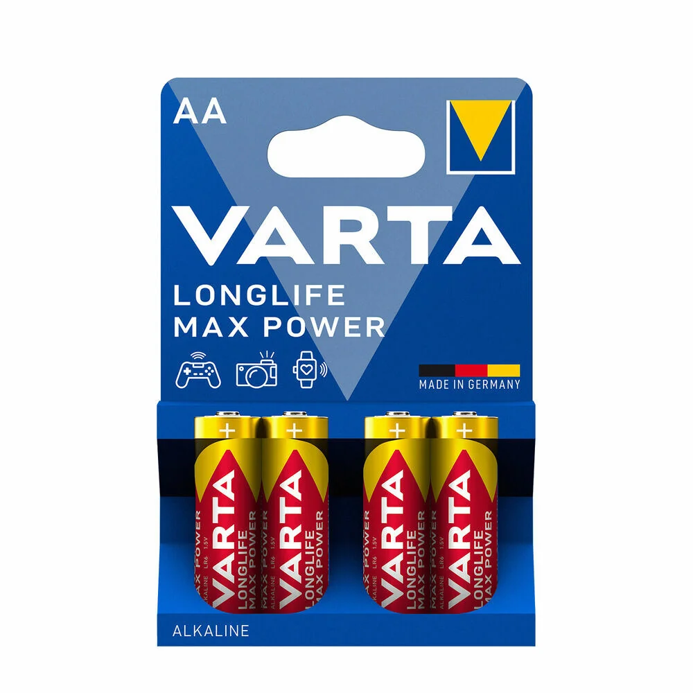 VARTA Longlife Max Power alkalická tužková batéria AA, 4ks