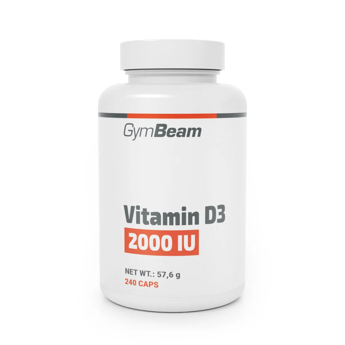 GYMBEAM Vitamín D3 2000 IU 240 kapsúl 1×240 cps, výživový doplnok