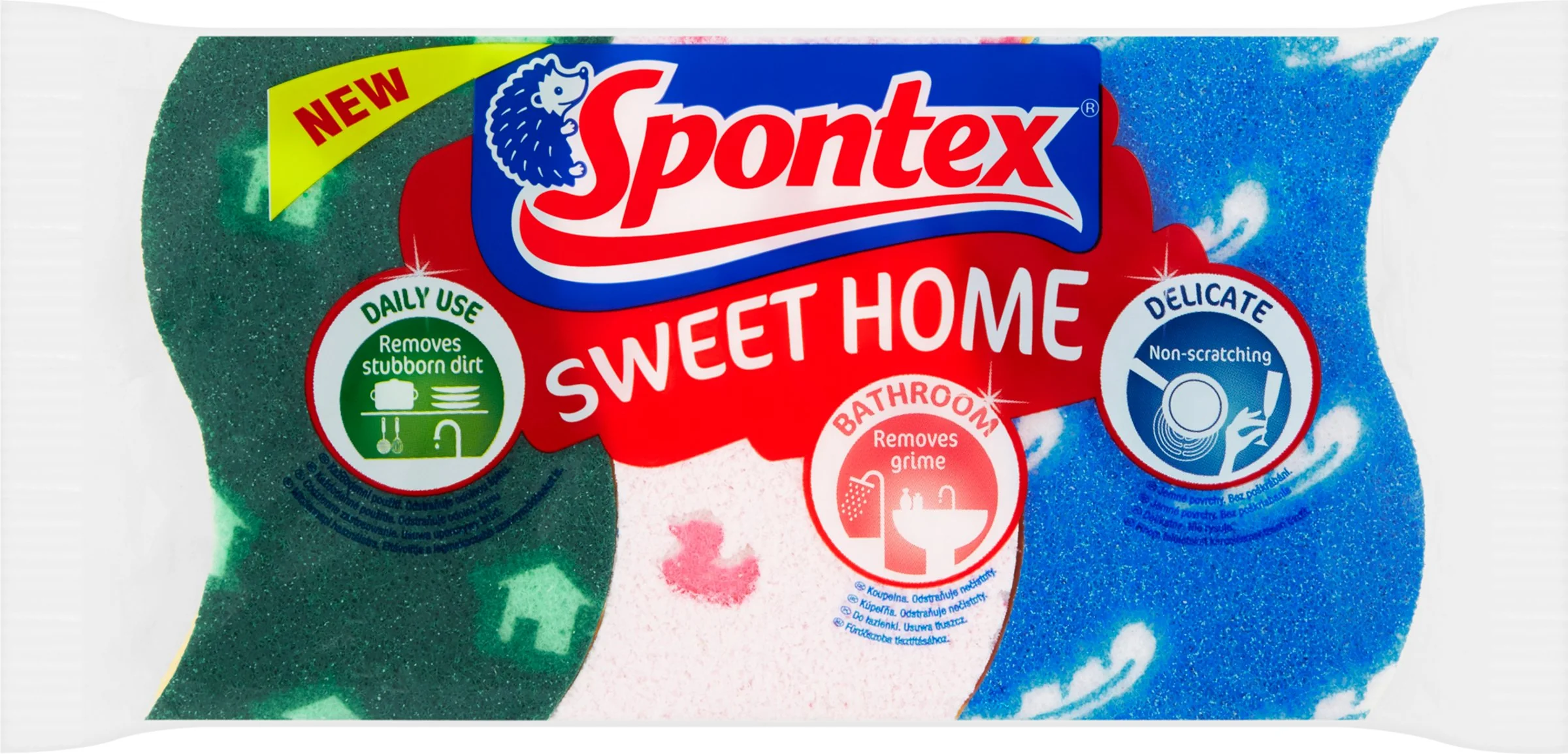 Spontex Sweet Home viskózní houbička 3ks