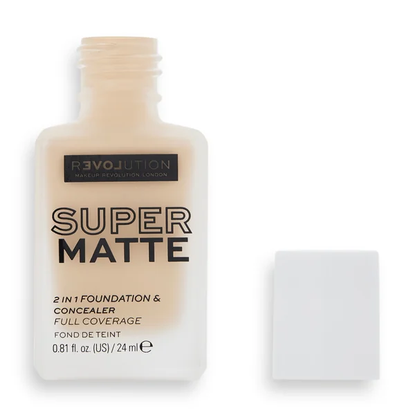 Revolution Relove, Supermatte Foundation F6, make-up 1×24 ml, make-up