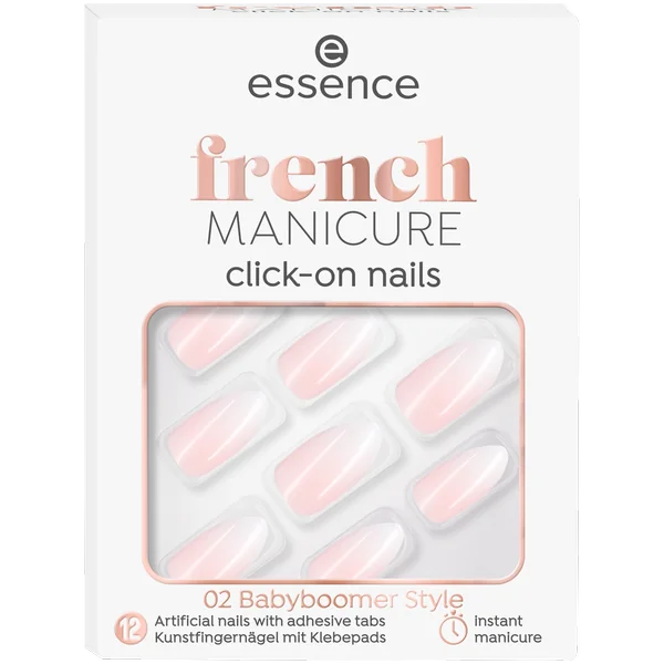 essence umelé nechty french MANICURE click-on 02