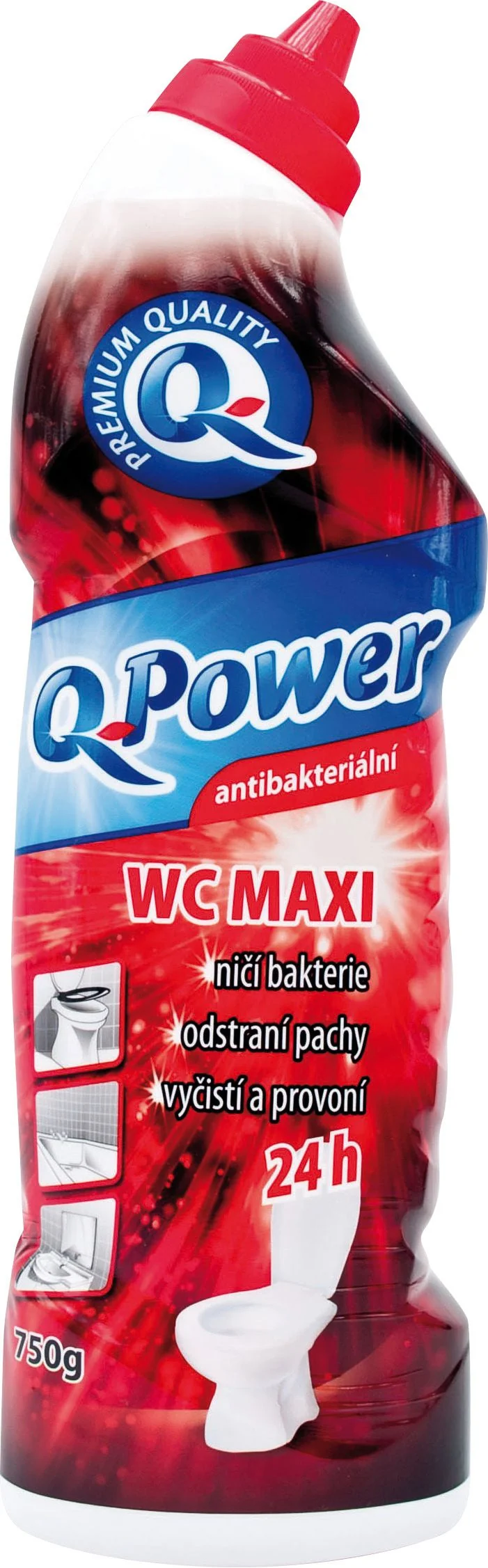 Q Power WC čistič  Maxi Antibacterial