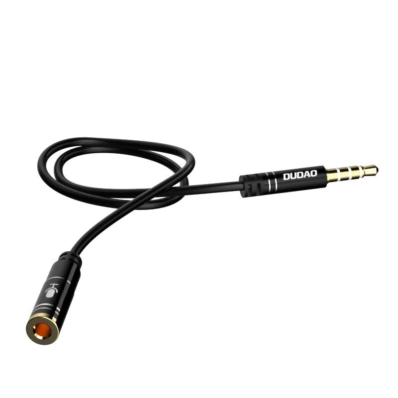 Dudao L11S AUX kábel 3.5mm mini jack 1m, strieborný 