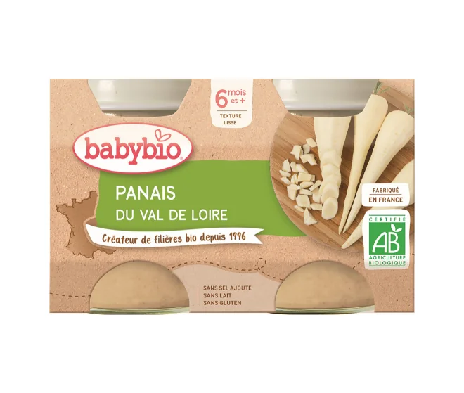 BABYBIO Príkrm paštrnák (2x 130 g)