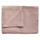 Mushie pletená detská deka z organickej bavlny, bodkovaná - blush
