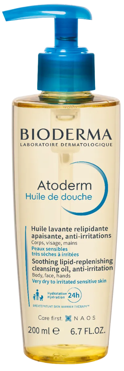 BIODERMA Atoderm Sprchový olej pre veľmi suchú až atopickú pokožku 1×200 ml, sprchový olej pre veľmi suchú až atopickú pokožku